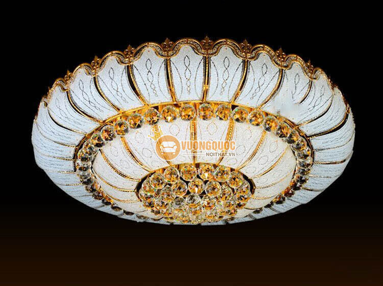 Đèn ốp trần thủy tinh kiểu dáng hoa cách điệu CM248-5